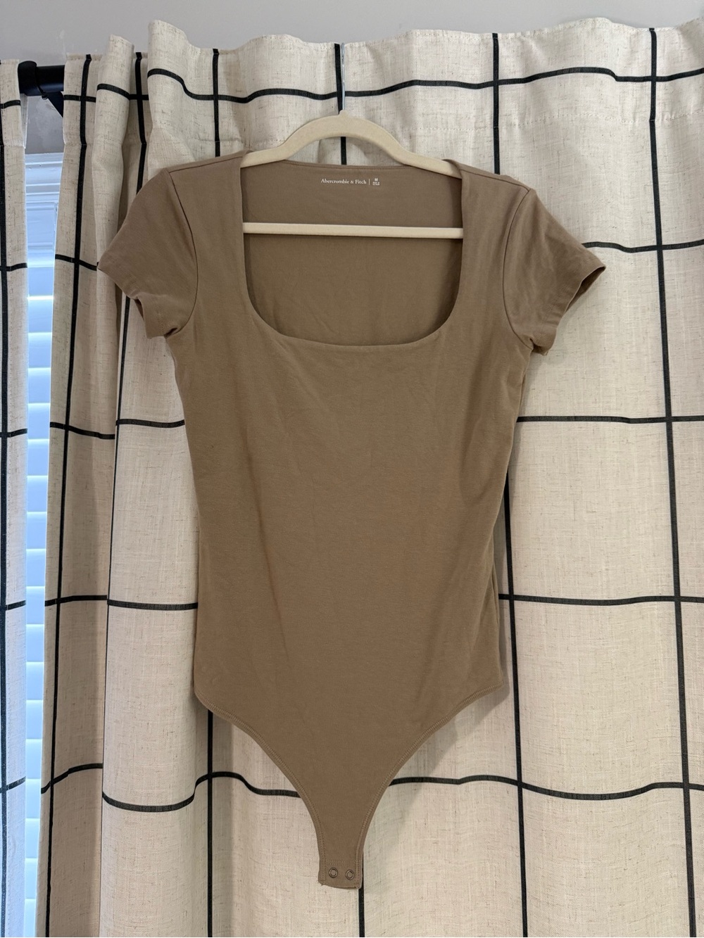 Abercrombie & Fitch Square Neck Tan Bodysuit